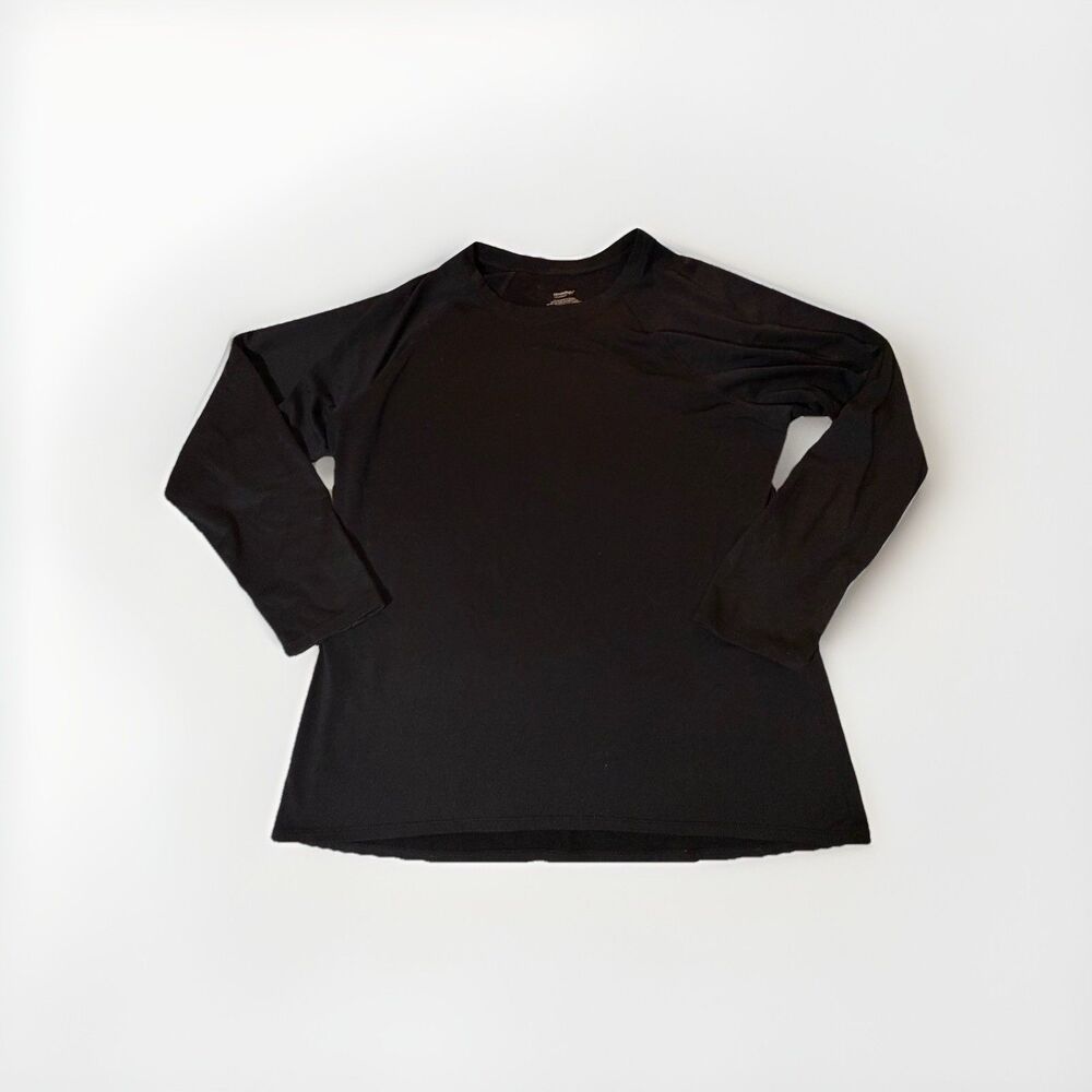 ClimateRight by Cuddl Duds Black Long Sleeve Stretch Top Women’s XL Lightweight
